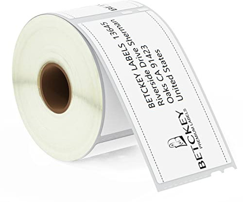 BETCKEY - 1 Rolle 99014 Selbstklebende Etiketten Kompatibel mit DYMO S0722430, 54mm x 101mm, 240 Versandetiketten für LabelWriter 450, 4XL NICHT passend 550 oder 5XL