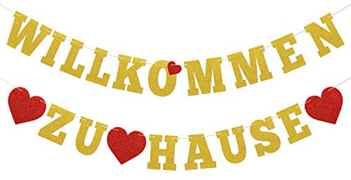 Willkommen zu Hause Banner Girlande Zuhause Party Familie Party Einzug Dekoration Herzlich Willkommen Baby Welcome to Home für Freund Verwandte Baby Gesundheit