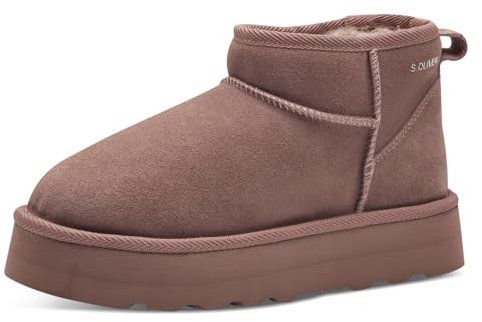 s.Oliver Damen Boots aus Leder Gefüttert, Rosa (Old Rose), 41 EU