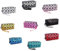 Geometrie-Federmäppchen, groß, interessant, geometrisch, faltbar, modisch, Kulturbeutel, Make-up, Clutch für Reisen, Schule, Zuhause, Organizer (Silber)