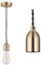 Vintage Brass Pendant Light, E27 Socket, Braided Cord, 88mm Ceiling Rose, 1m Cable, 45mm Holder (CMF02ABS) - No Shade Included
