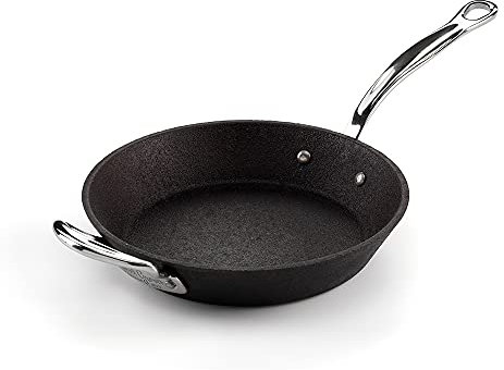 Samuel Groves Britannia Recycled Cast Iron Pre Seasoned Frying Pan Skillet BBQ Cookware Range Made in England (24cm Skillet Frying Pan)