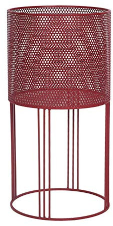 Porta piante in metallo con griglia floreale Fioriera interna, mensola, 6 colori (colore: verde), Taglia: Arancione (Taglia : Rosso)