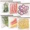Cozihom Lot de 6 sacs à fermeture éclair réutilisables, sacs de rangement alimentaires, sacs étanches et réutilisables pour mariner, fruits, collation, organisation à la maison, respectueux de