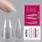 INPING Soft Gel Full Cover Nail Tips, 240PCS Short Almond Clear Pre-Buff Break Resistant Acrylic False Nails Tips Kit Reusable Extensions for Home DIY Manicure Nail Salons, 12 SIZES