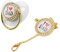Personalisierter Bling Schnuller, Baby Schnuller Schnuller, Neugeborener Schnuller Schnuller mit Clip Design Silikon Baby Schnuller Babyparty Jubiläum (Weiß)