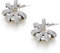 C.Paravano Ohrringe Silber 925 Creolen | Single Blume Silber Creolen für Damen | Hypoallergen Ohrringe Damen Silber | Schmuck Geschenke für Frauen