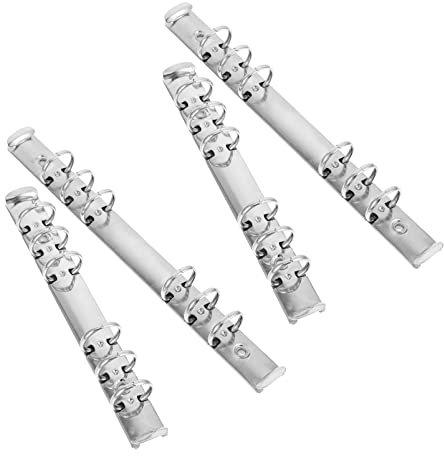 Edelstahlbinder Binderring 4 Stück Silber für Büro und Einschulung Feier