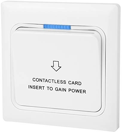 Doact RFID-Schlüsselkartenschalter, Schlüsselkartenschalter, Hotelkartenschalter, Hotel-Netzschalter, Karteneinschub-Netzschalter ID125KHZ (170 V-250 V, Weiß)