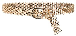 Vanzetti 25 mm Kettengürtel Helles Gold glänzend - M