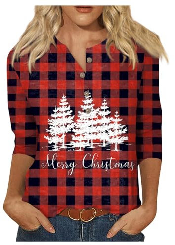 Noël Chemisier Uni Je Le Ferai Demain Sweat Femme Blouse Chic T-Shirt Enceinte Humour Manche Longue Chemise Col Mao