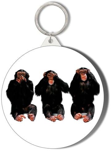 Gift Insanity 3 CHEEKY MONKEYS PHOTO SHORT CHAIN KEYRING BOTTLE OPENER