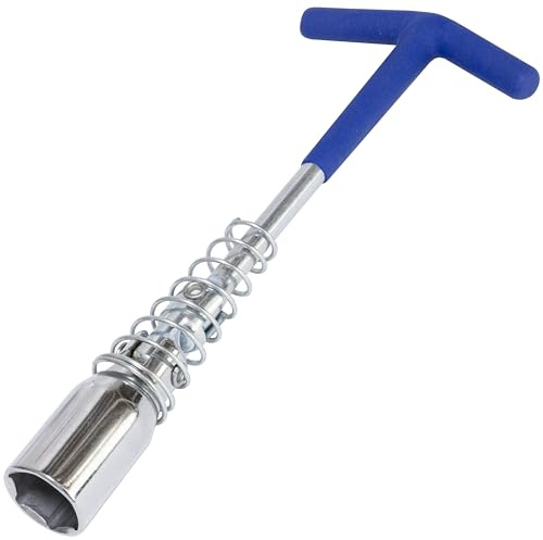AERZETIX - C68526 - Steckschlüssel für Zündkerzen 21 mm mit ''T'-griff - gelenkfeder schwenkkopf - werkzeug zum entfernen von zündkerzen - aus kohlenstoffstahl