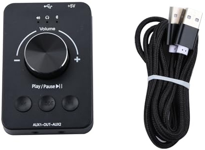 ZEZEFUFU Multimedia Bluetooth Controller Knob USB Audio Volume Controller Knob Audio Adjuster for PC Laptop