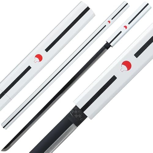 Bambus Katana Cosplay Schwert, Katana Anime Serien Schwert 105cm eine Vielzahl von Modellen zur Auswahl (Sasuke Uchiha weiß)