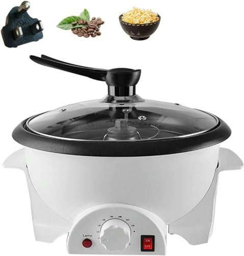 BTURYT 1200W Aktualisierte Kaffee-Getreide-Trickmaschine, 0-240 ° C, Innenwanddurchmesser 225 Mm/Popcorn-Maschine Für Den Haushaltsgebrauch, Aktualisieren Sie Die Basis Der Schaltfläche