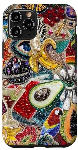 iPhone 11 Pro Vintage Mosaic Collage Scrapbook Tiles Y2K Eclectic Case