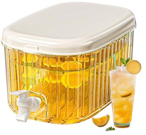 Dispensador de agua para refrigerador con grifo, contenedor de agua para el hogar, enfriador de tés y jugos para jugos, agua, café, té de frutas