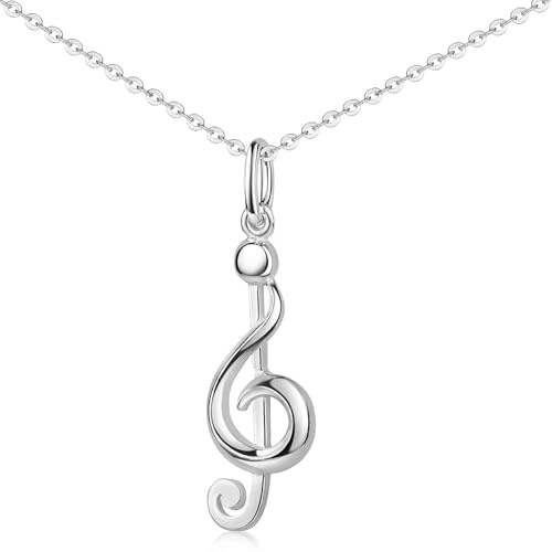 MATERIA by Matthias Wagner Damen Kettenanhänger Notenschlüssel 925 Silber Musik Schmuck KA-90
