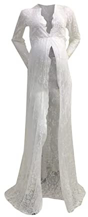 Robes de Mariage Robes Maternité Robe Longue Femme ete Maternité à manches Longues en Tulle Jupe Dentelle Femme Robes Femmes d été Robe Femme Enceinte Robe Grossesse Shooting Photo Robe Femme Longue