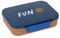 LÄSSIG Kinder Brotdose Frühstücksbox BPA-frei mit herausnehmbarer Trennung/Bento-Lunchbox Little Gang Smile navy