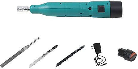 Guoyoocc Metal Files Set,File & Rasp Set,Electric Steel File,Diamond Needle File Set,Power Tools,12V Li-Ion Reciprocating Saw File,for Metal/Wood/Pipe/PVC/Steel Cutting/DIY Tool (Green)