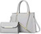 O Bag Taschen Damen Kein Original 2-teiliges Handtaschen-Geldbörsen-Set Yoga Taschen Rucksäcke (Grey, One Size)