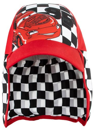 Disney Hut | Lightning McQueen Cap Sonnenhut Kinder | Cars Cap Jungen | Mütze Jungen Für Den Strand | Einheitsgröße | Rot