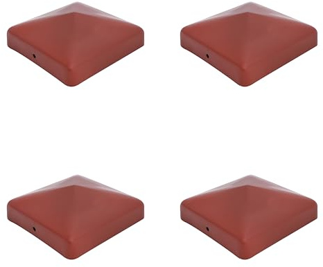 SQUARE BROWN PYRAMID FENCE/GATE POST CAP TOP 100mm x 100mm 4 Inch