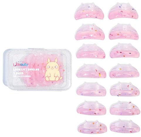 Libeauty Wimpernlifting Pads, 7 Paar Lash Lifting Pads, Wiederverwendbare Silikon Dauerwelle Pad, 7 Größen für Den Heim und Salongebrauch