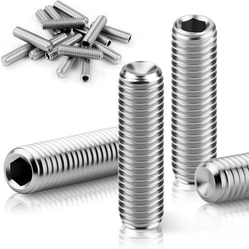 TXXATX Lot de 10 vis sans tête M5 x 30 mm à six pans creux - Poignée de porte - Vis sans tête en acier inoxydable 304 - Vis sans tête M5 - Pour roulements, douilles, poignées de porte, lampes, boutons