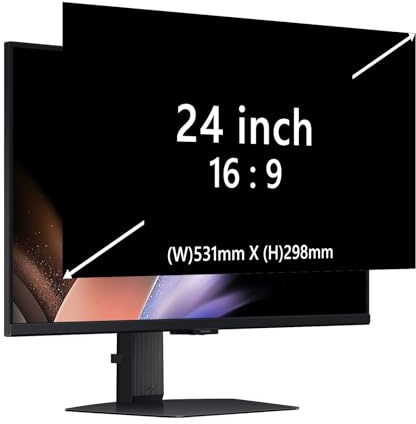 RanBluu 24 Zoll 16:9 Monitor Blickschutzfilter für Computer, Anti Blaulicht | Blendschutz Displayschutz für Computer&Desktop, lickschutzfolie Sichtschutzfilter für 24 16:9 Blickschutzfolie