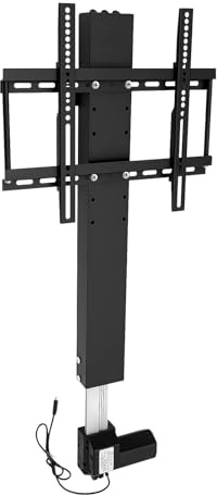Support TV de 26 à 57 pouces, 98 à 168 cm, réglable en hauteur, commande de câble ou télécommande, capacité de charge 50 kg, câble invisible, support TV pour écran LCD de 26 à 57 pouces, LED OLED