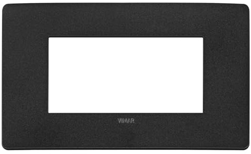 Vimar 14654U.19 Plana Up placca 4 mod centrali 14.7x8.6x0.98cm, nero matt