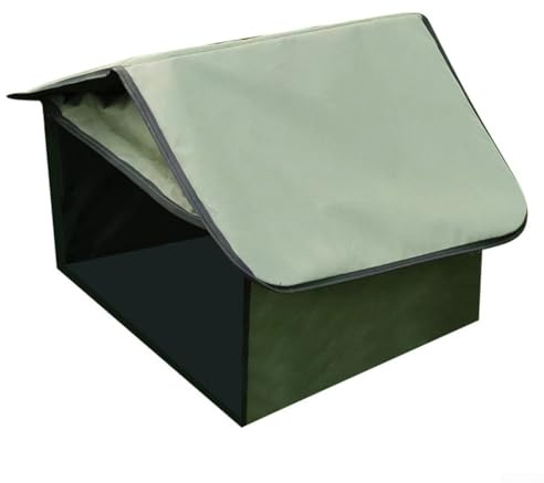 Solaughguy Haustier-Outdoor-Haus, wasserdicht, regendicht, faltbar, Hunde- und Katzenzelt mit großem Eingang für Hinterhof, Terrasse, Garage, Grün, 45 x 35 x 42 cm