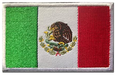 Acouto Parche de la Bandera de México, Exquisitos Parches Bordados para Planchar para Ropa, Crea Diseños Personalizados para Sombreros y Chaquetas