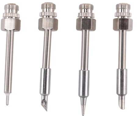 Ehwisbe 4pcs 510 Interface Soldering Tips and Burnt Threads for USB Rechargeable Temperature Adjustment Soldering Pen
