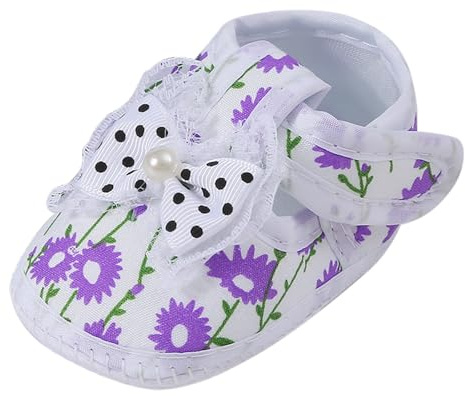 Baby Learning to Walk Sandals Spring Summer Autumn Shoes 0 1 Year Old Baby Single Shoes Cute Bow Soft Sole Newborn Baby Casual Learning to Walk Shoes Water Shoes for Girls (Purple, 3.5 Infant)