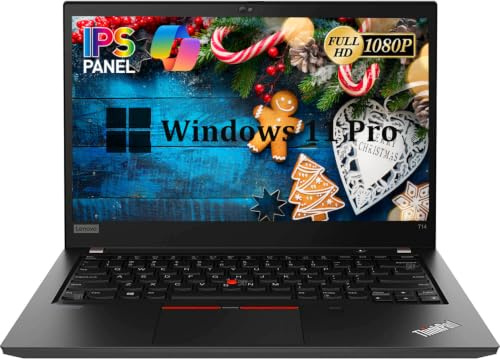 Lenovo Thinkpad T14 Gen 1 Laptop Business, 14 pollici FHD (1920x1080), Intel Core i7-10510U, 16 GB RAM, 256 GB SSD, Tastiera US QWERTY, Windows 11 Pro (Rcondizionato)