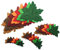 Petra's Bastel-News 56-teiliges Streudeko-Set Ahornblätter Herbst bestehend aus 4 verschiedenen Größen in 7 Farben Filz, Fliz, bunt, 18 x 12 x 3 cm
