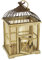 Sagebrook Home 12450 Dekorativer Vogelkäfig aus Holz, braun, 10,25 x 8,25 x 16 cm