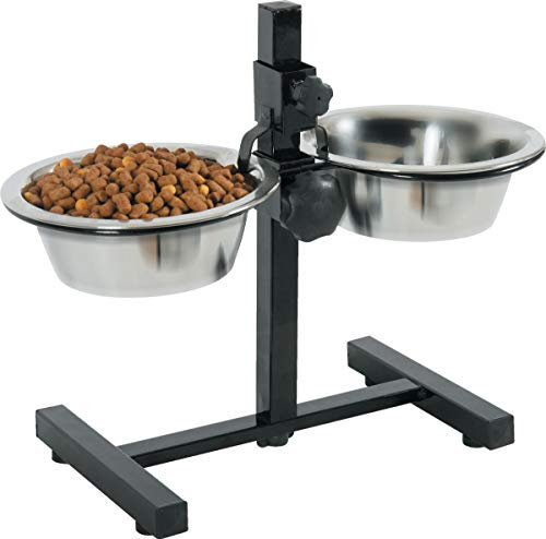 Zolux Support Porte GAMELLES Special Petit Chien REGLABLE 2 X 700 ML