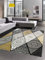 CARPETIA Teppich Wohnzimmer Rauten und Ornamente grau senfgelb Creme Größe 160x230 cm