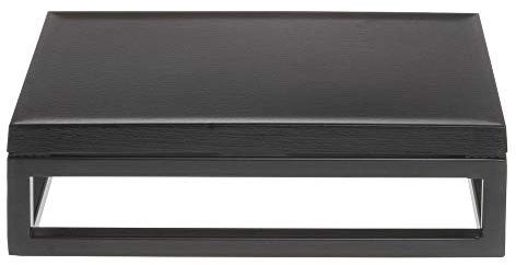HUBERT Black Display Riser with Black Top - 3 1/5 H