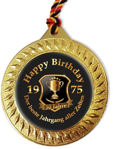 Medaille Orden als Geschenk oder Deko zum 50. Geburtstag - 1975 Der Beste Jahrgang Aller Zeiten