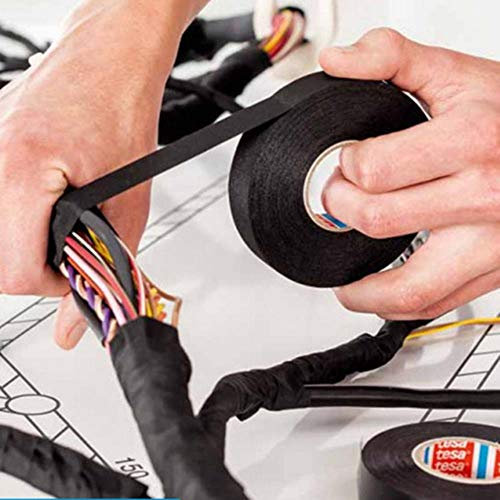 Neues Tesa Coroplast-Gewebeklebeband für Kabelbaum-Kabelbaumbreite 9/15/19/25 / 32MM Länge15M, 15mm, 15M