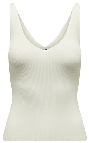 JDY Damen JDYNANNA S/L TOP KNT NOOS Trägershirt/Cami Shirt, Cloud Dancer, L
