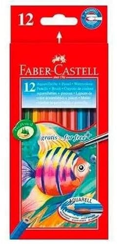 Faber-Castell Buntstifte Aquarellfarben C/ 12 Sortiert, 6 Stück