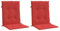 vidaXL Gartenstuhlauflagen 2 STK., Niedriglehner Auflagen für Gartenstühle, Stuhlauflage Stuhlkissen Outdoor, Sitzauflagen Sitzkissen, Rot Oxford-Gewebe