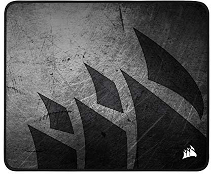 Corsair MM300 PRO Spritzwassergeschütztes Premium-Gaming-Mauspad aus Stoff (Fläche 36 × 30 cm, Mikrofasergewebe, 3mm Starke Weiche Gummikonstruktion, Rutschfesten Gummiunterseite) Medium, Schwarz/Grau